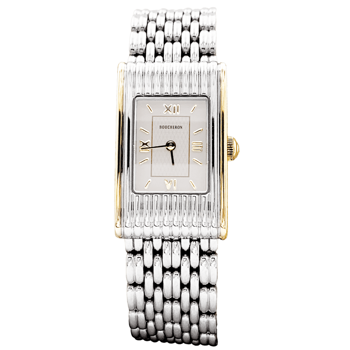 Montre BOUCHERON "Reflet" PM en acier et or jaune