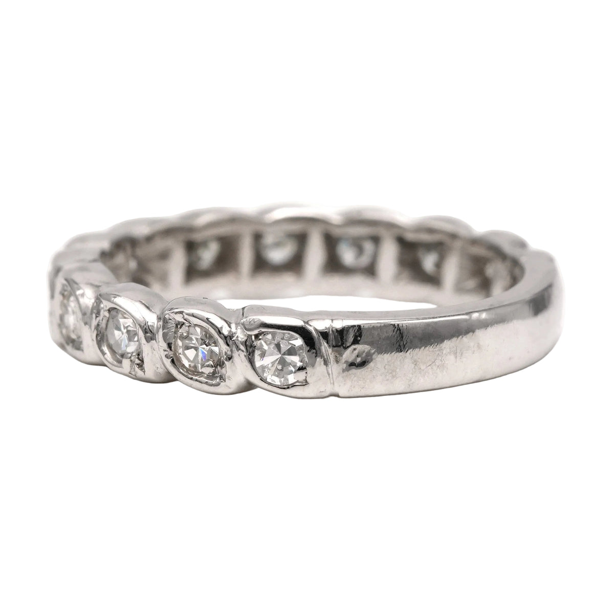 Bague Alliance en or blanc et diamants