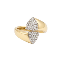 Bague Toi & Moi en or jaune et diamants