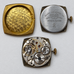 Montre ROLEX en or jaune et cuir