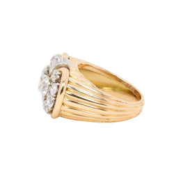 Bague Tank en or jaune et diamants