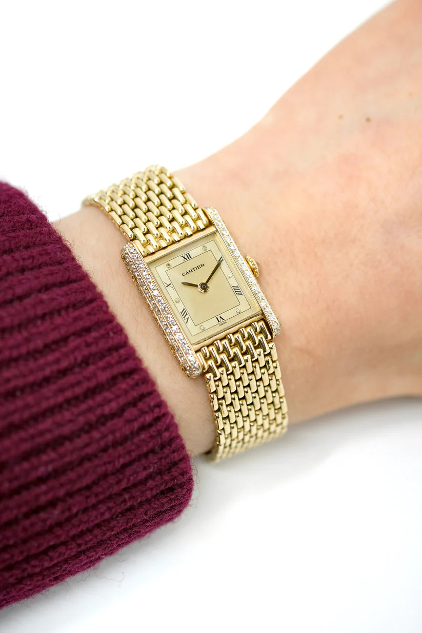 Cartier Tank Louis - Diamants grain de riz - Mécanique