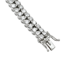 Bracelet Souple en or blanc et diamants