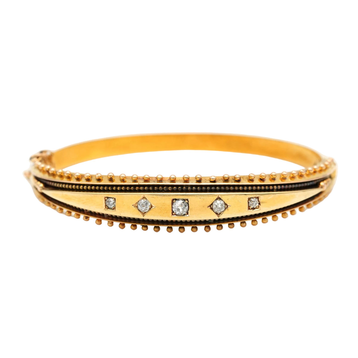 Bracelet Jonc en or jaune et diamants