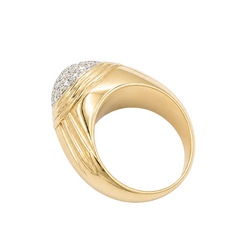 Bague Dôme en or jaune et diamants
