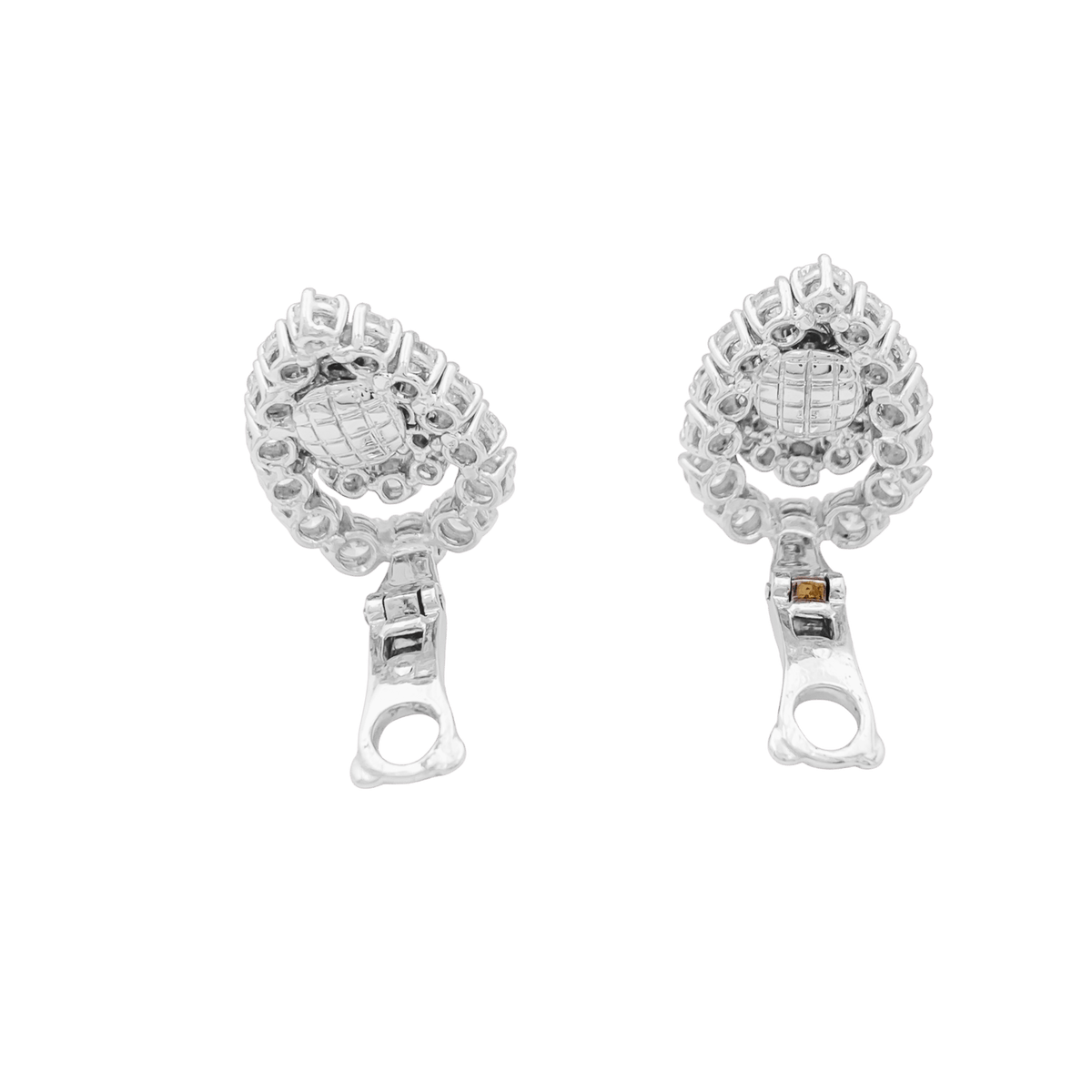 Boucles d'oreilles Clips BOUCHERON en or blanc, platine et diamants