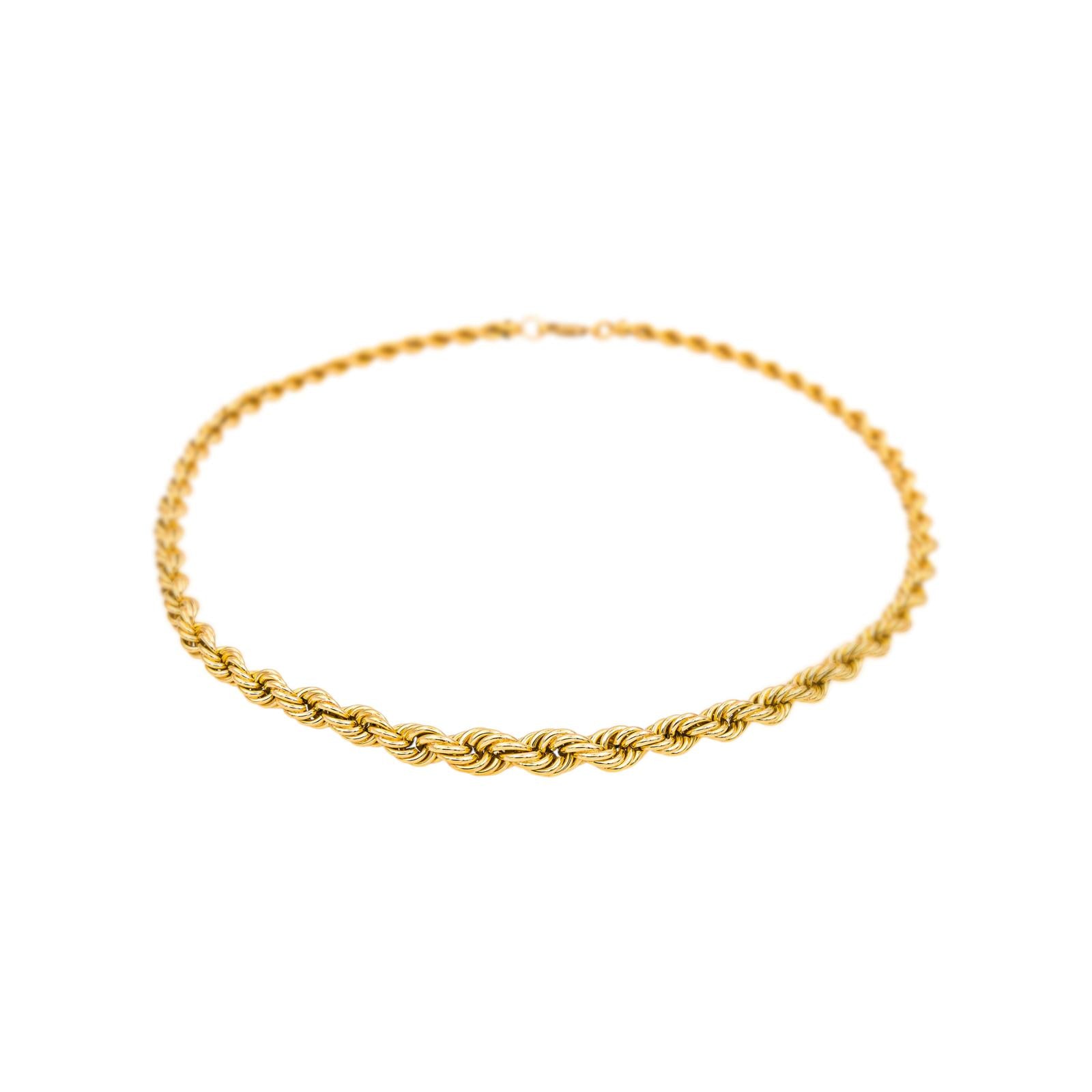 Collier Maille corde Or jaune