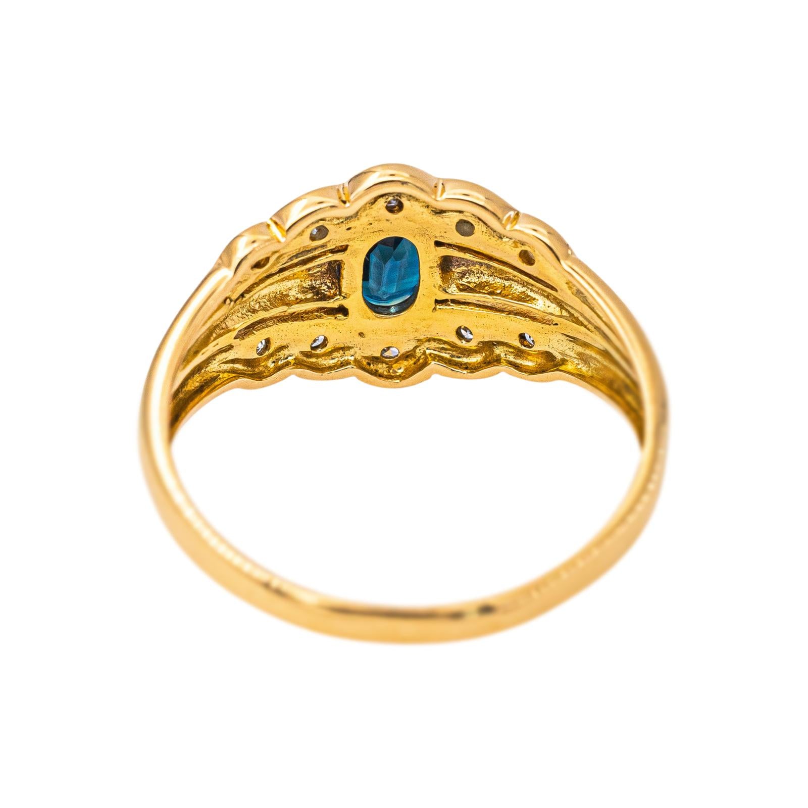 Bague Or jaune Saphir