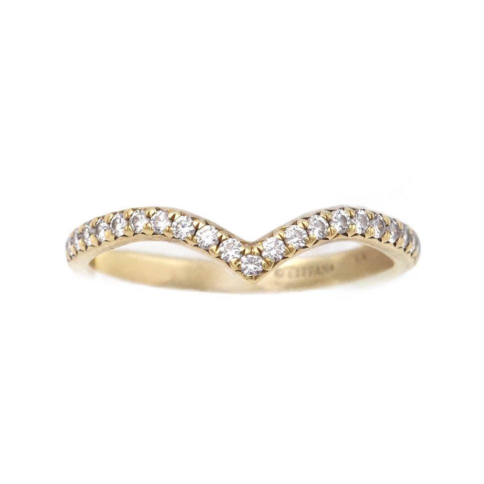 Bague Alliance TIFFANY & CO. Soleste V en or jaune et diamants