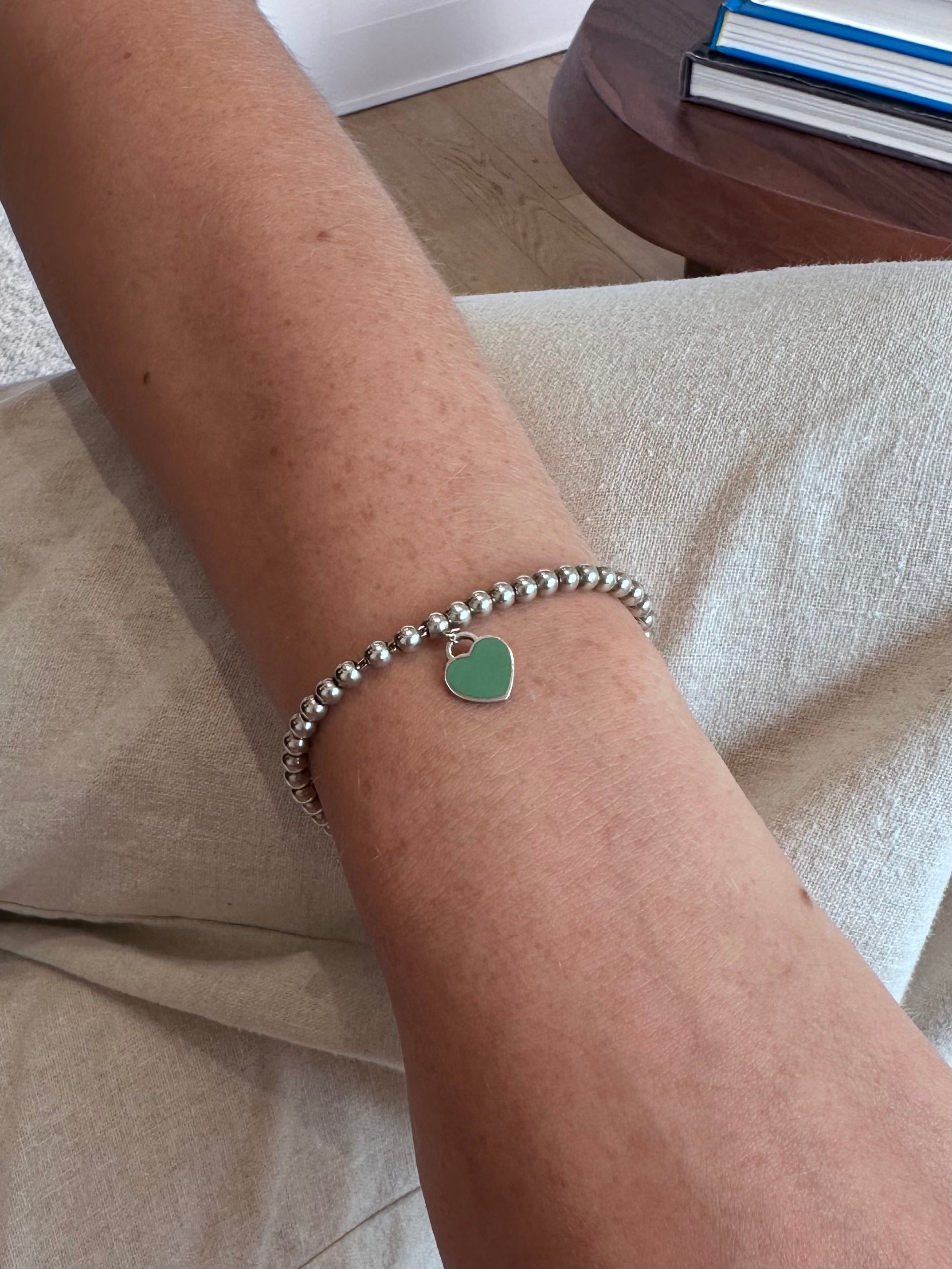 Bracelet Perles TIFFANY & CO. "Return to Tiffany" en argent et émail