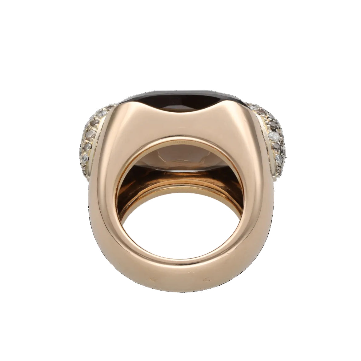 Bague Cocktail POMELLATO "Pin Up" en or rose, quartz et diamants