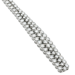 Bracelet Souple en or blanc et diamants