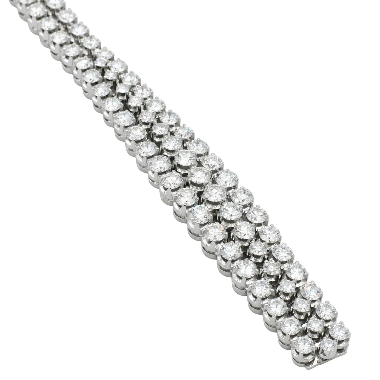 Bracelet Souple en or blanc et diamants