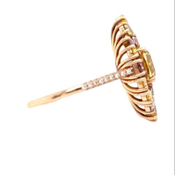 Bague Cocktail en or rose et diamants