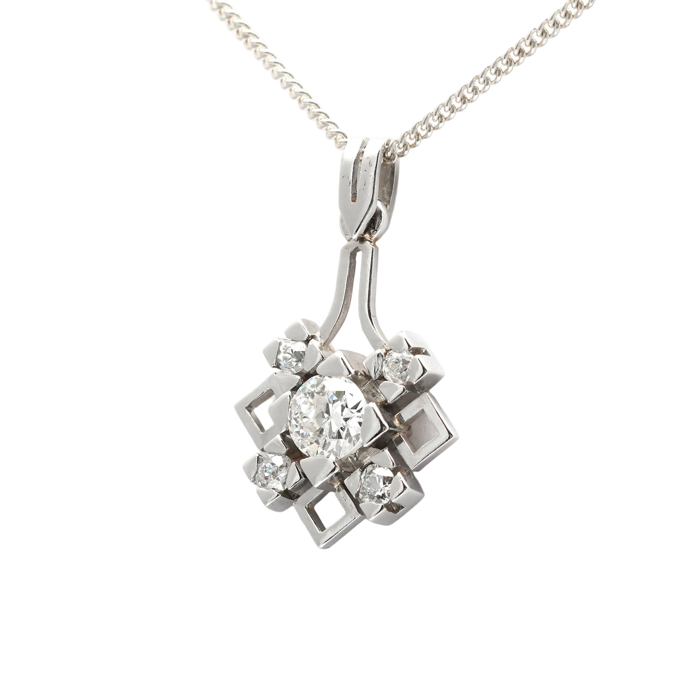 Pendentif en platine et diamants