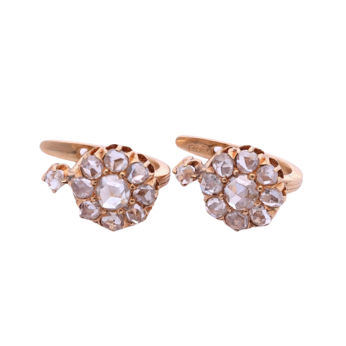 Boucles d'oreilles Dormeuses en or et diamants