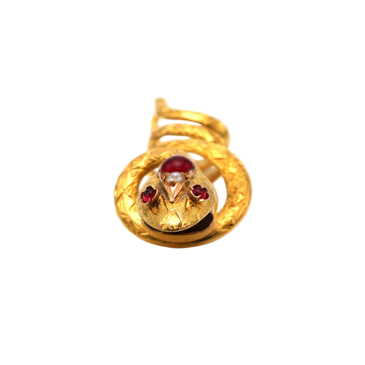 Pendentif en or jaune, rubis et perles
