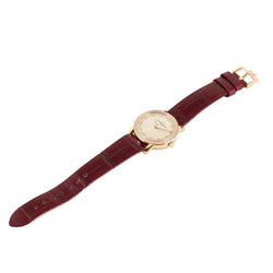 Montre VACHERON CONSTANTIN "Patrimony" PM en or rose, cuir et diamants
