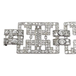Bracelet en or blanc, platine et diamants
