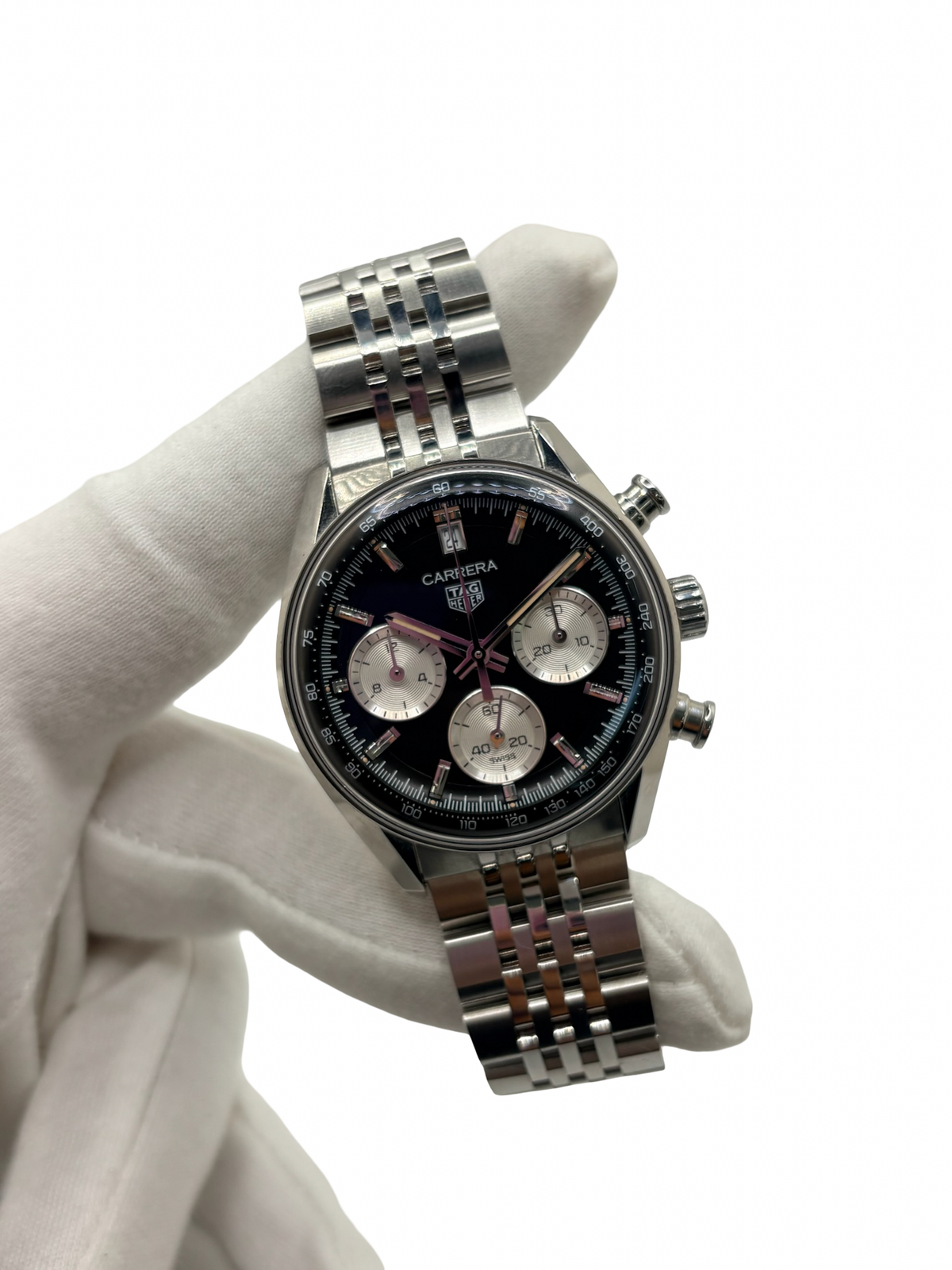 Montre TAG HEUER "Carrera Chronograph" en acier inoxydable