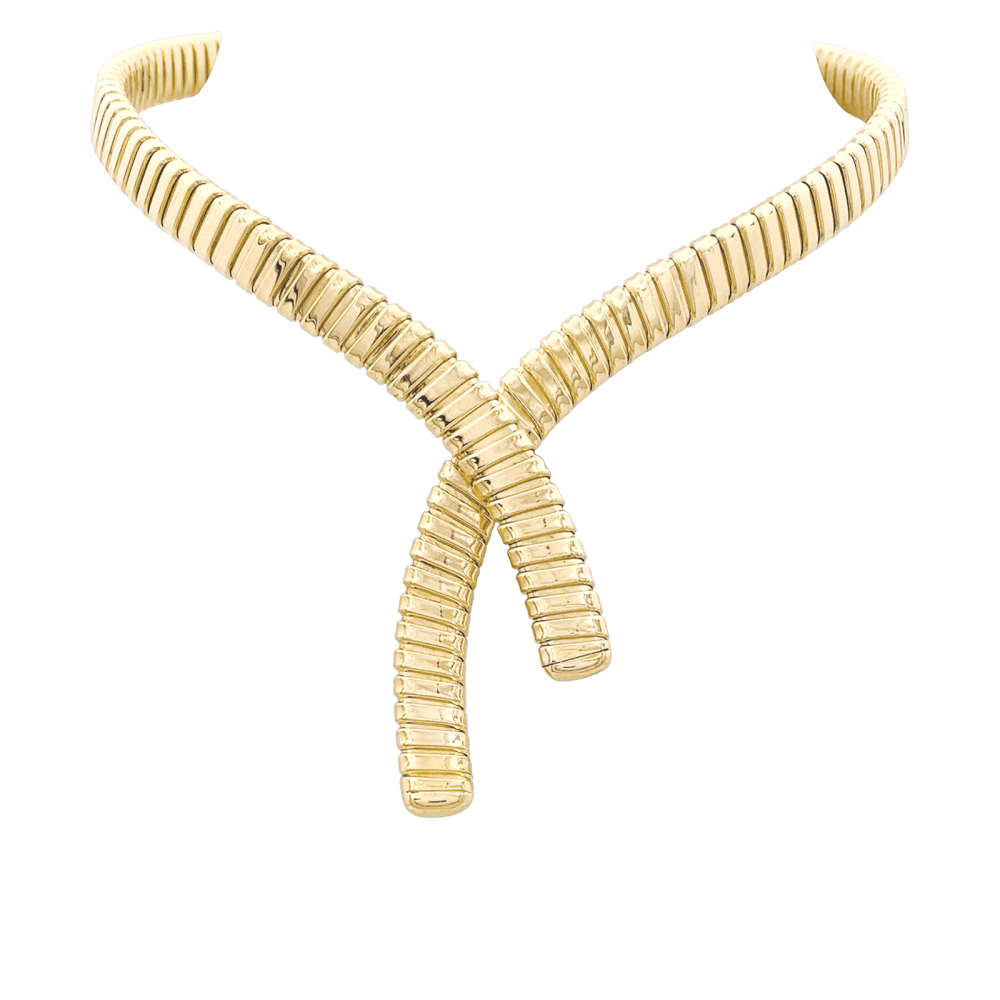 Collier "Tubogas" croisé, or jaune.