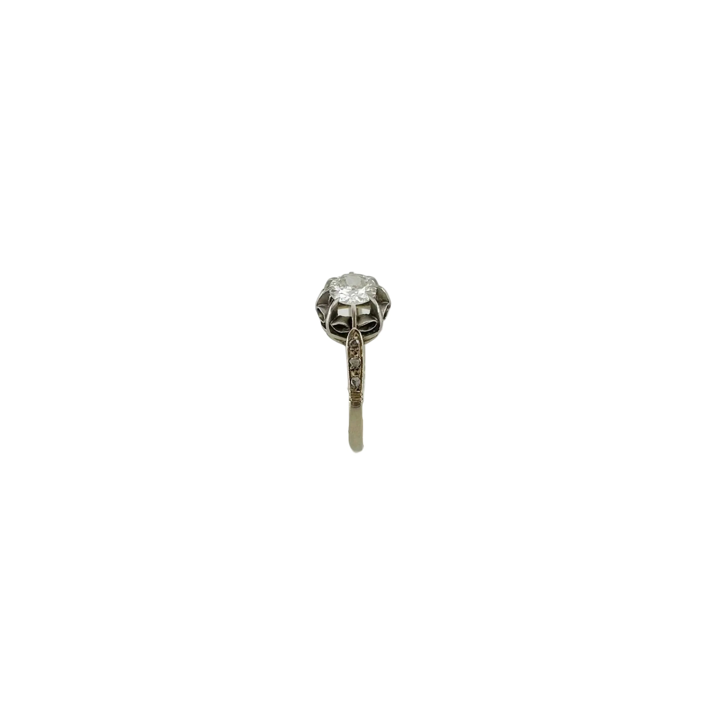 Bague Solitaire en or blanc et diamants