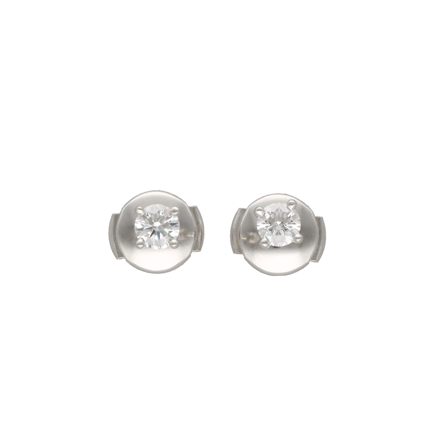 Boucles d'oreilles Puces TIFFANY & CO. en platine et diamants
