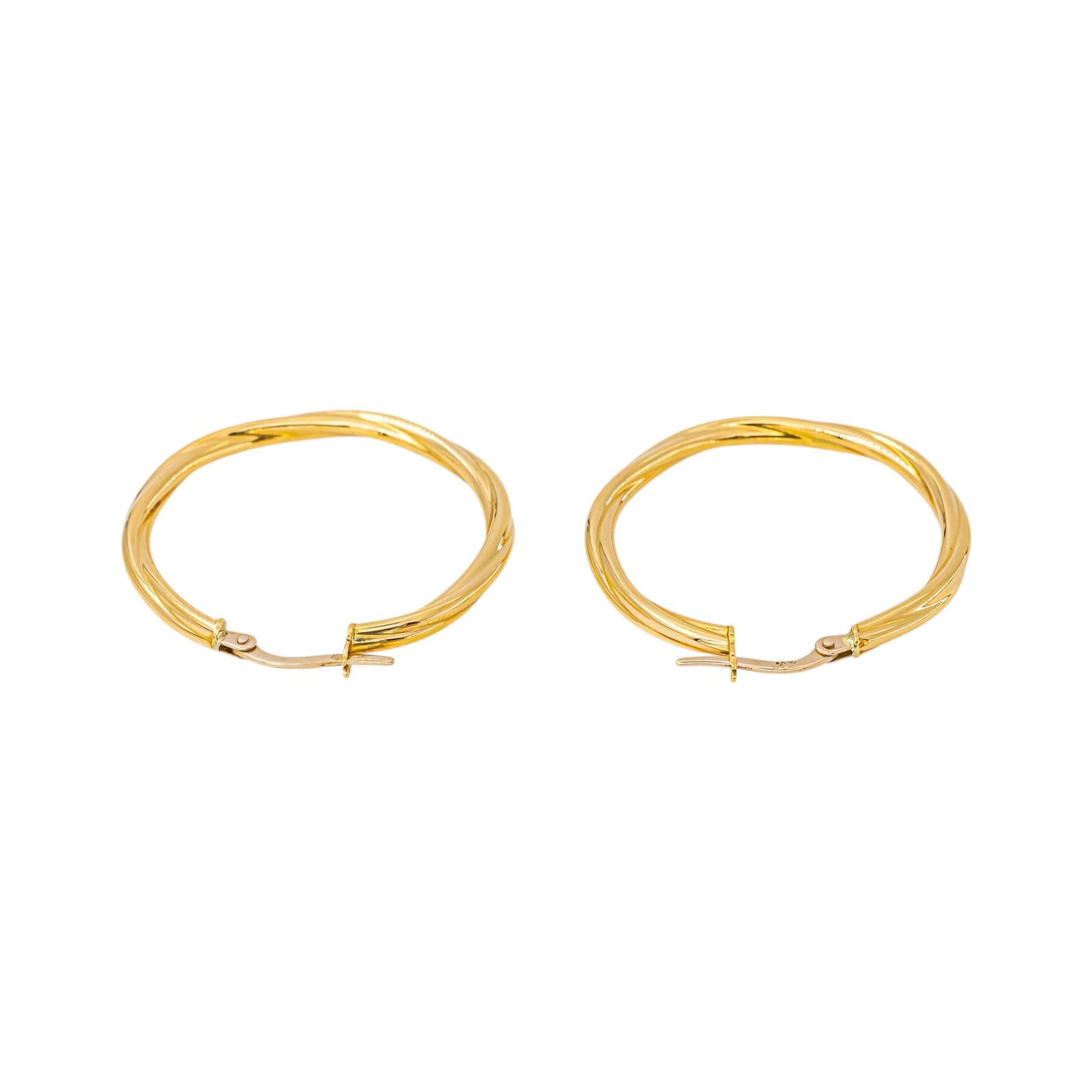 Boucles d'oreilles Créoles en or jaune