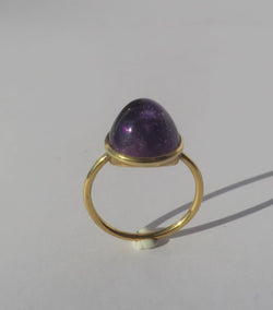 Bague Cocktail en or jaune et améthyste