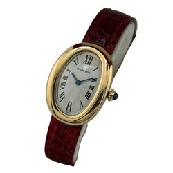 Montre CARTIER "Baignoire" en or jaune et cuir