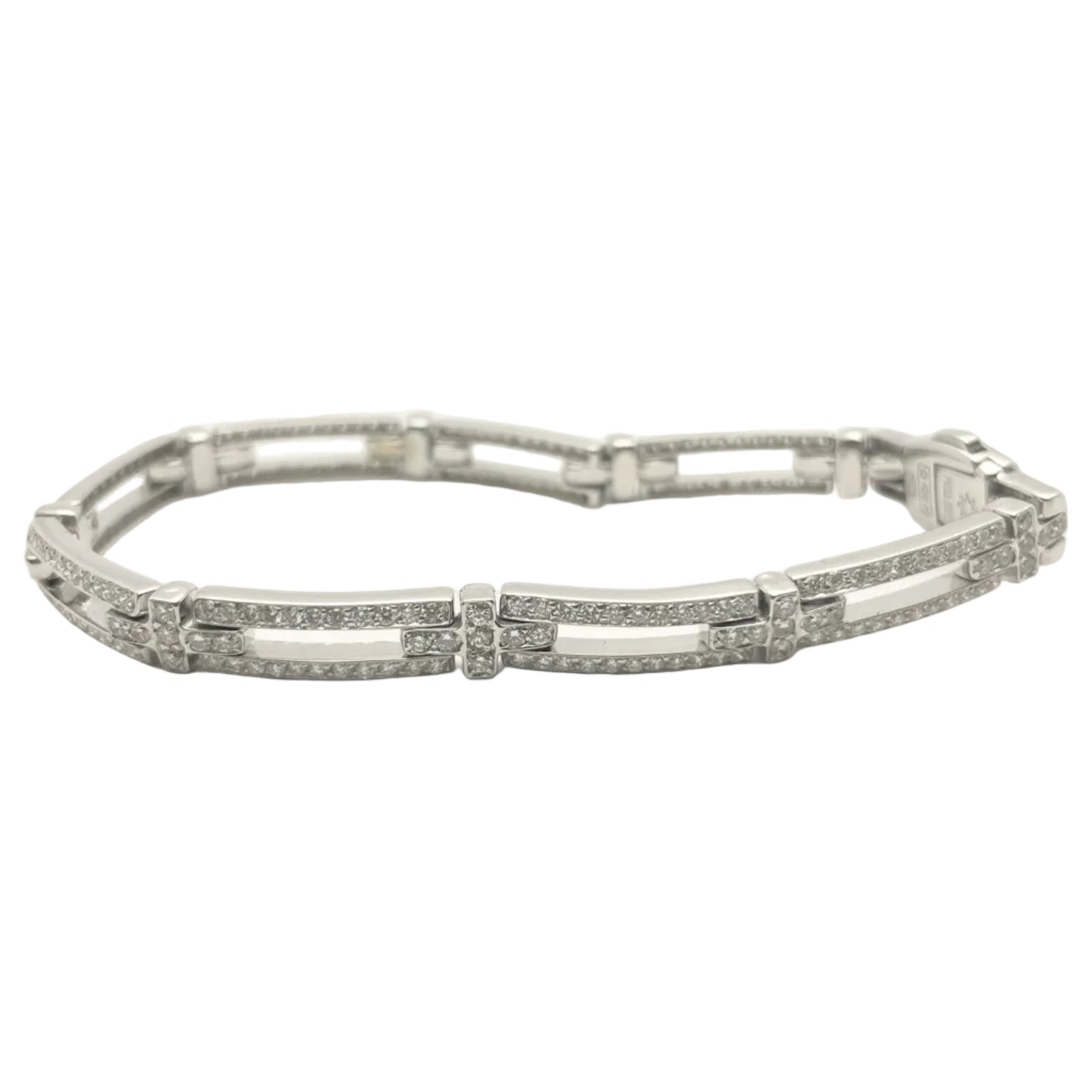 Bracelet Maille CHIMENTO en or blanc et diamants