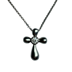 Collier Pendentif en or blanc, palladium et diamant