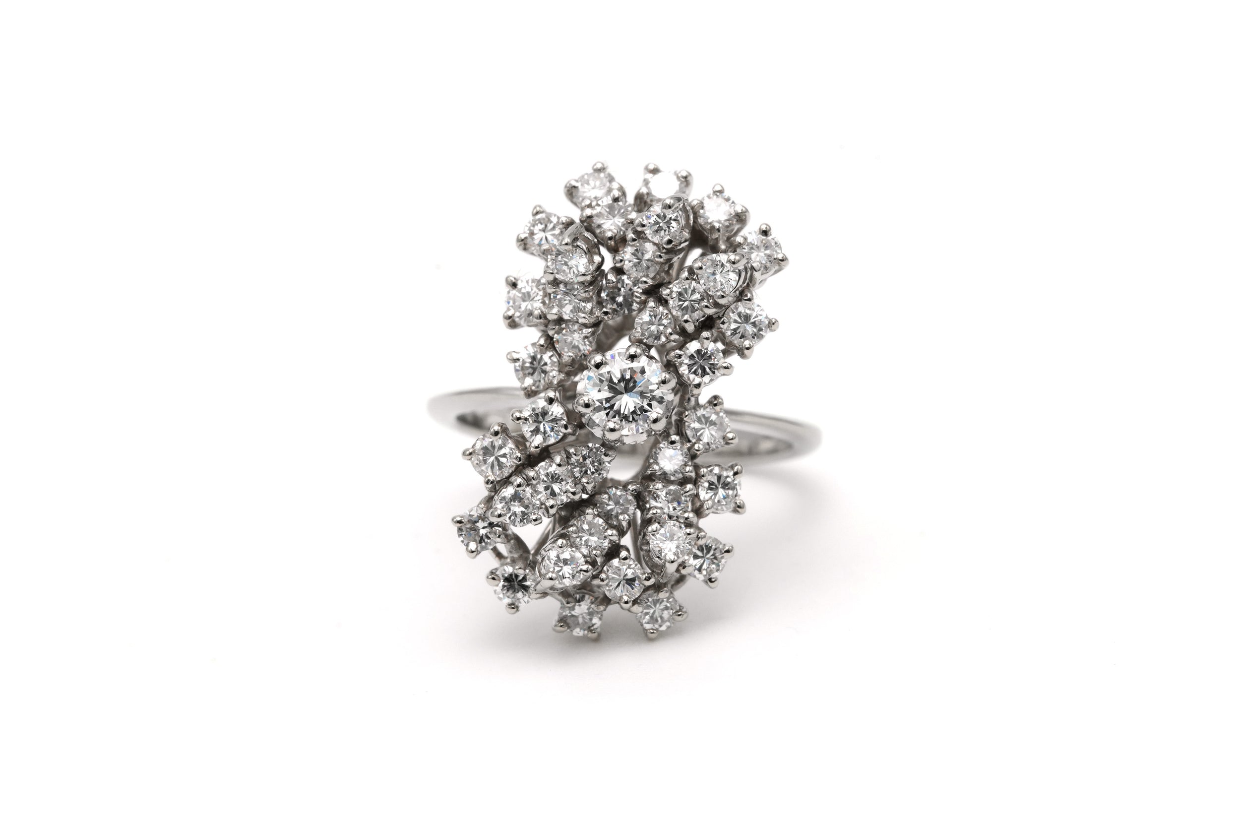 Bague en or blanc et diamants