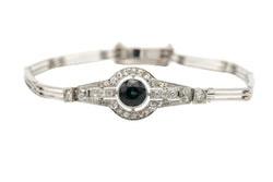 Bracelet en or blanc, saphir et diamants