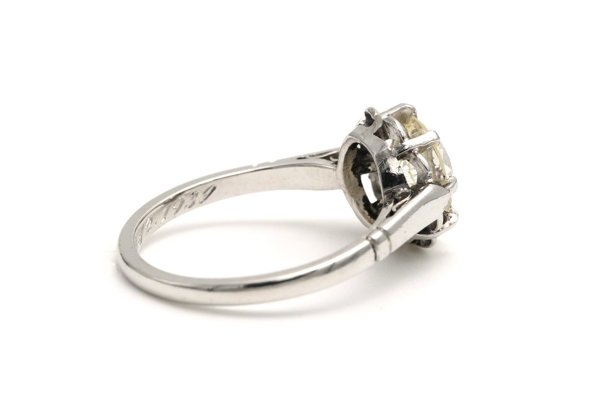 Bague Solitaire en or blanc et diamant