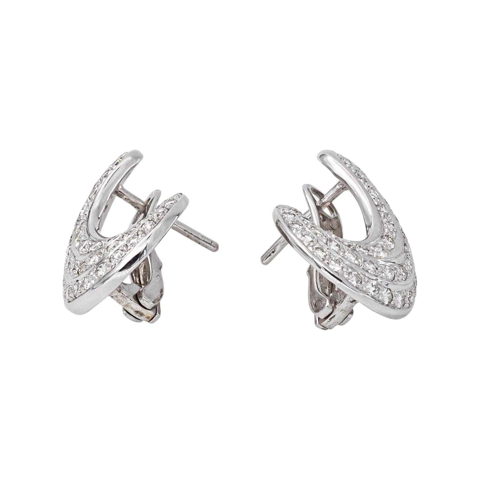 Boucles d'oreilles Or blanc Diamant
