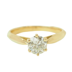 Bague Solitaire en or jaune et diamant