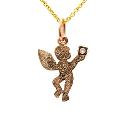 Pendentif en or jaune et zirconium