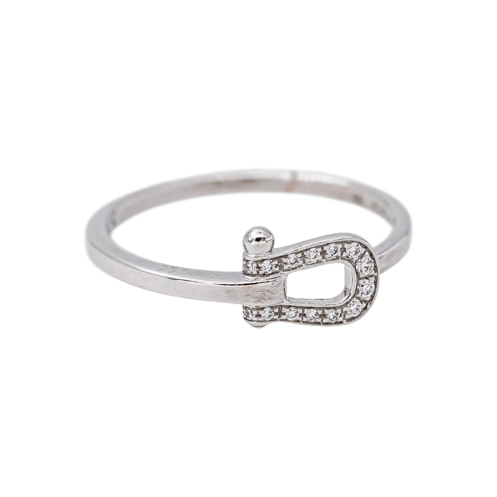 Fred Bague Force 10 Or blanc Diamant