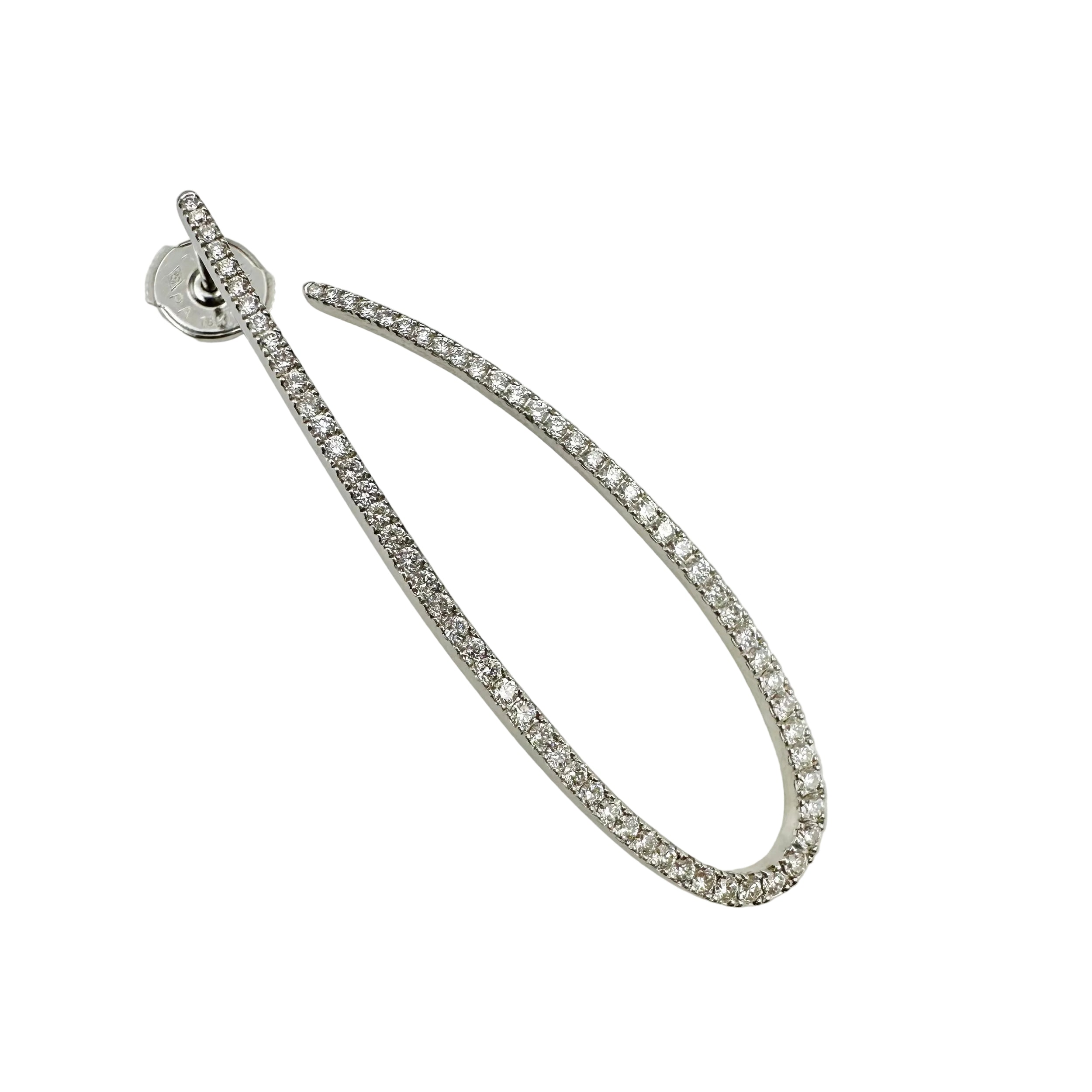 Boucles d'oreilles Créoles MESSIKA "Gatsby" en or blanc et diamants