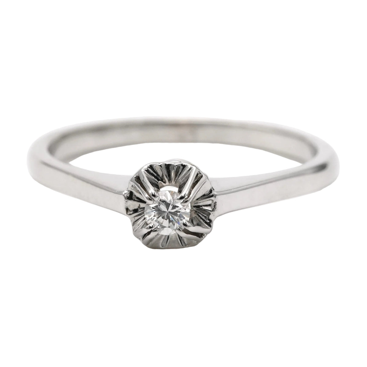 Bague Solitaire en or blanc et diamant