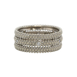 Bague Bandeau MAUBOUSSIN "Le Premier Jour 1" en or blanc et diamants