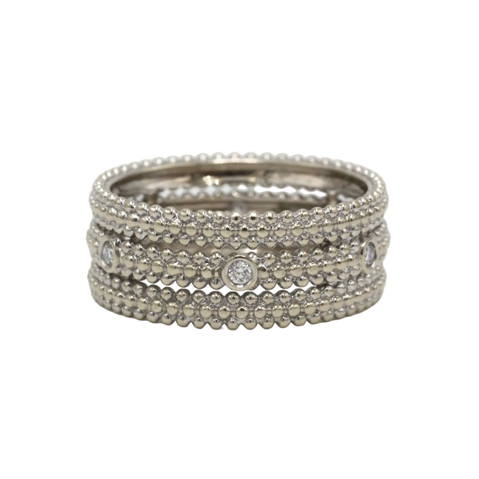Bague Bandeau MAUBOUSSIN "Le Premier Jour 1" en or blanc et diamants