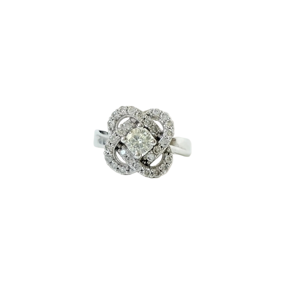 Bague en or blanc et diamants