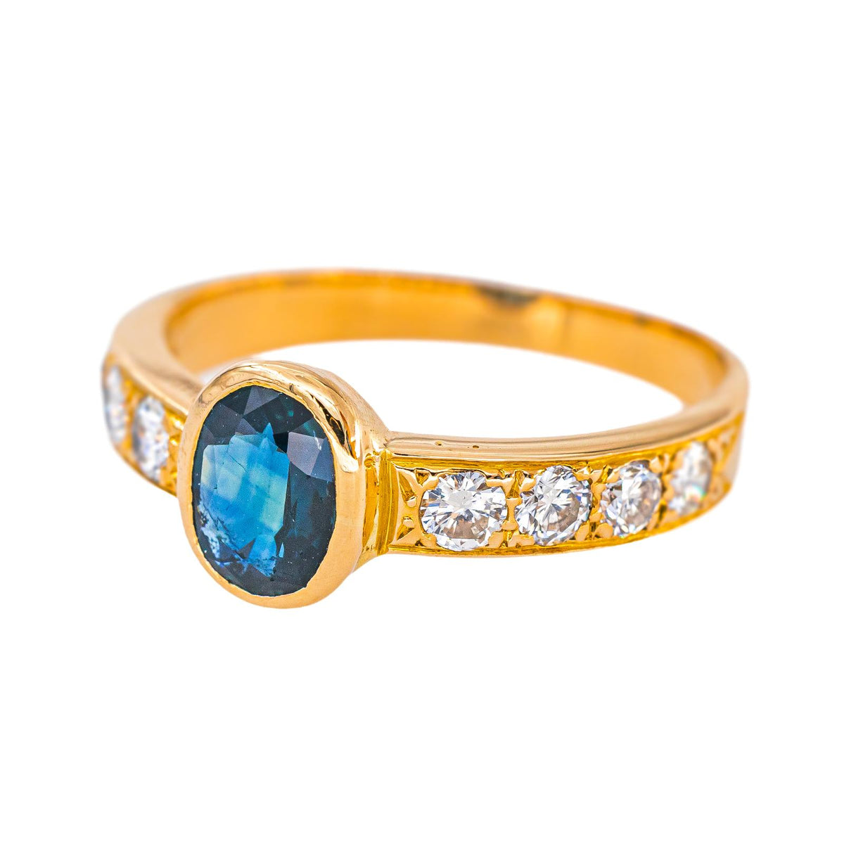 Bague Or jaune Saphir