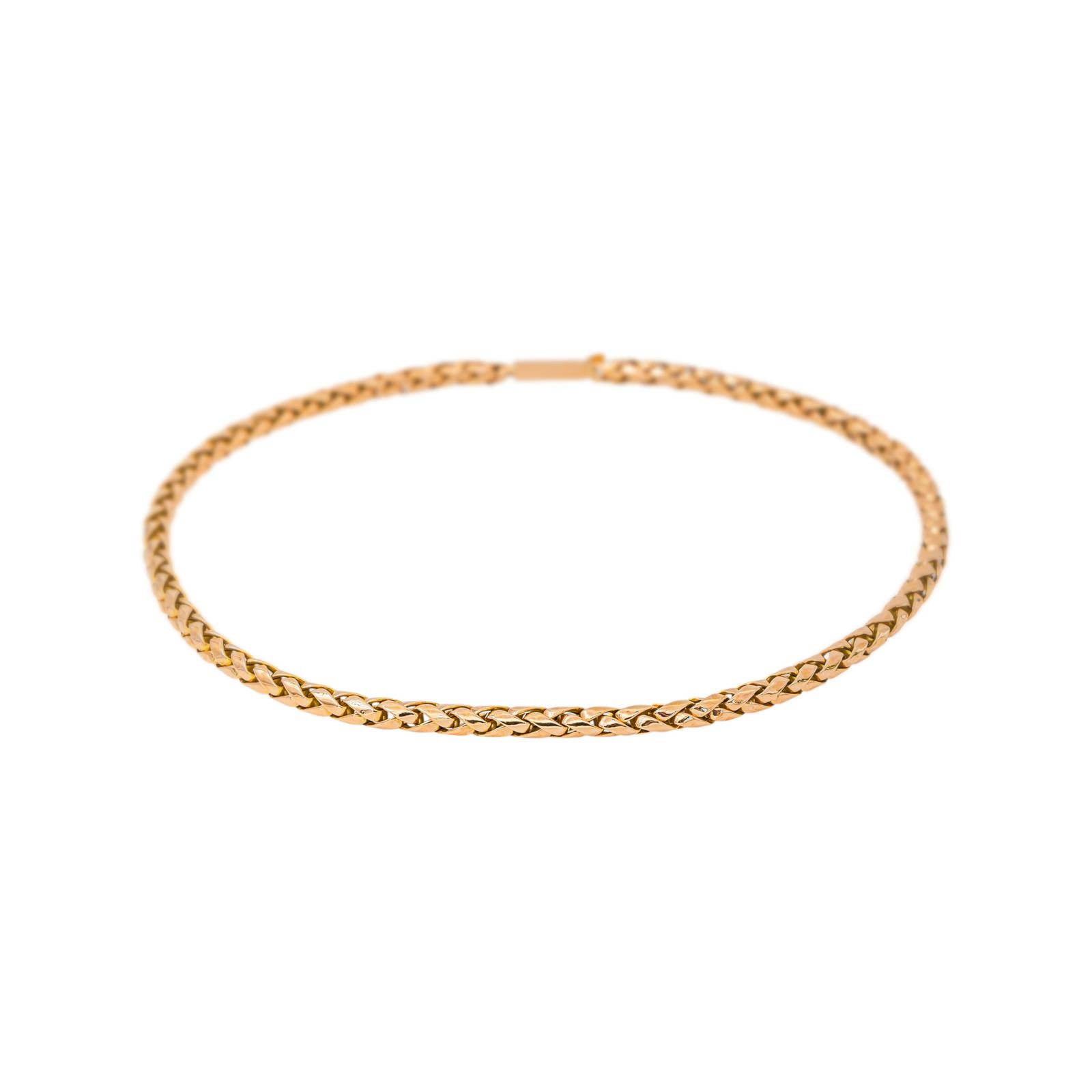 Collier Maille tressée Or rose