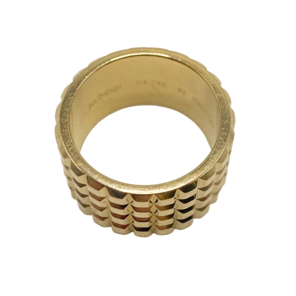 Bague Bandeau BOUCHERON Clou de Paris en or jaune