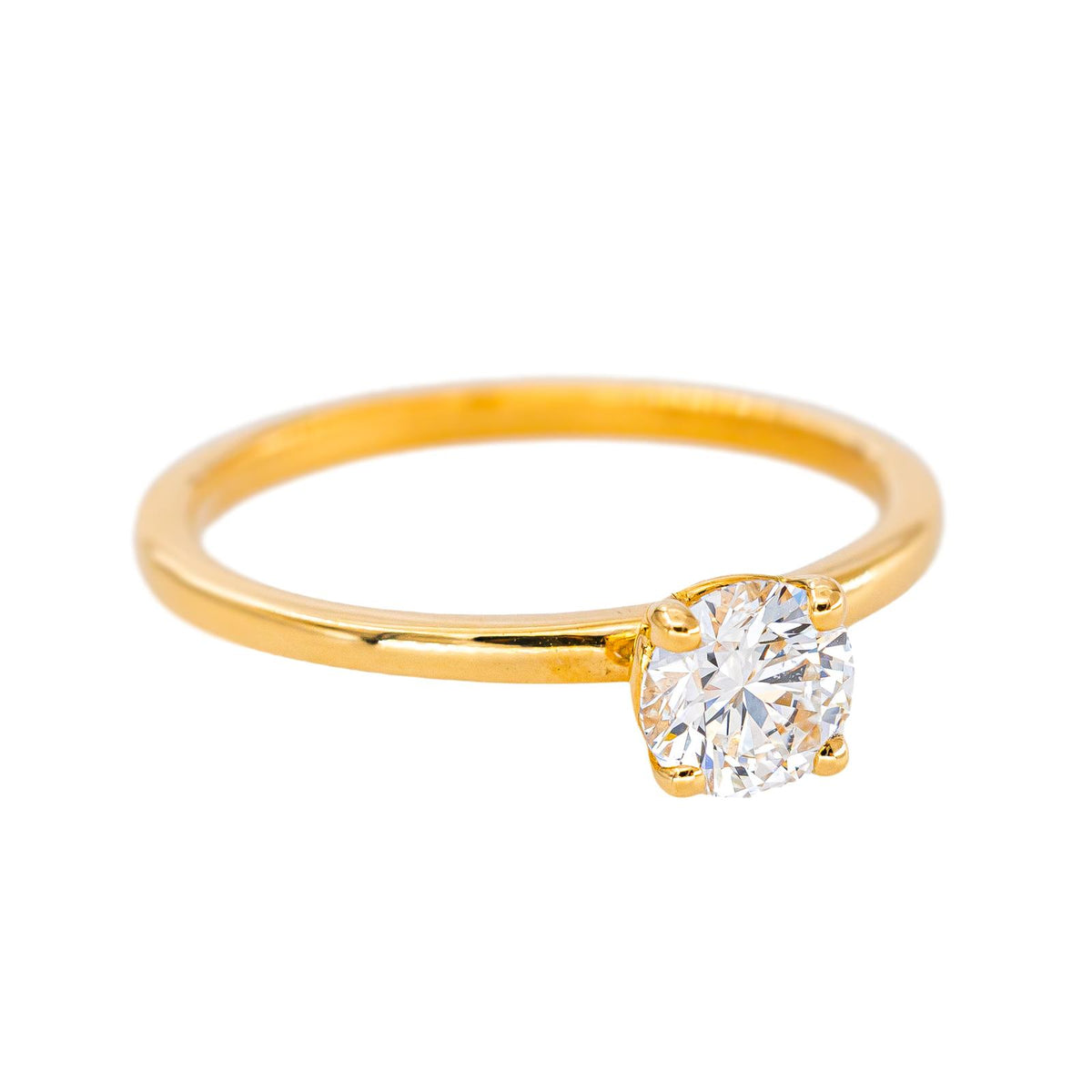 Bague Solitaire Or jaune  Diamant