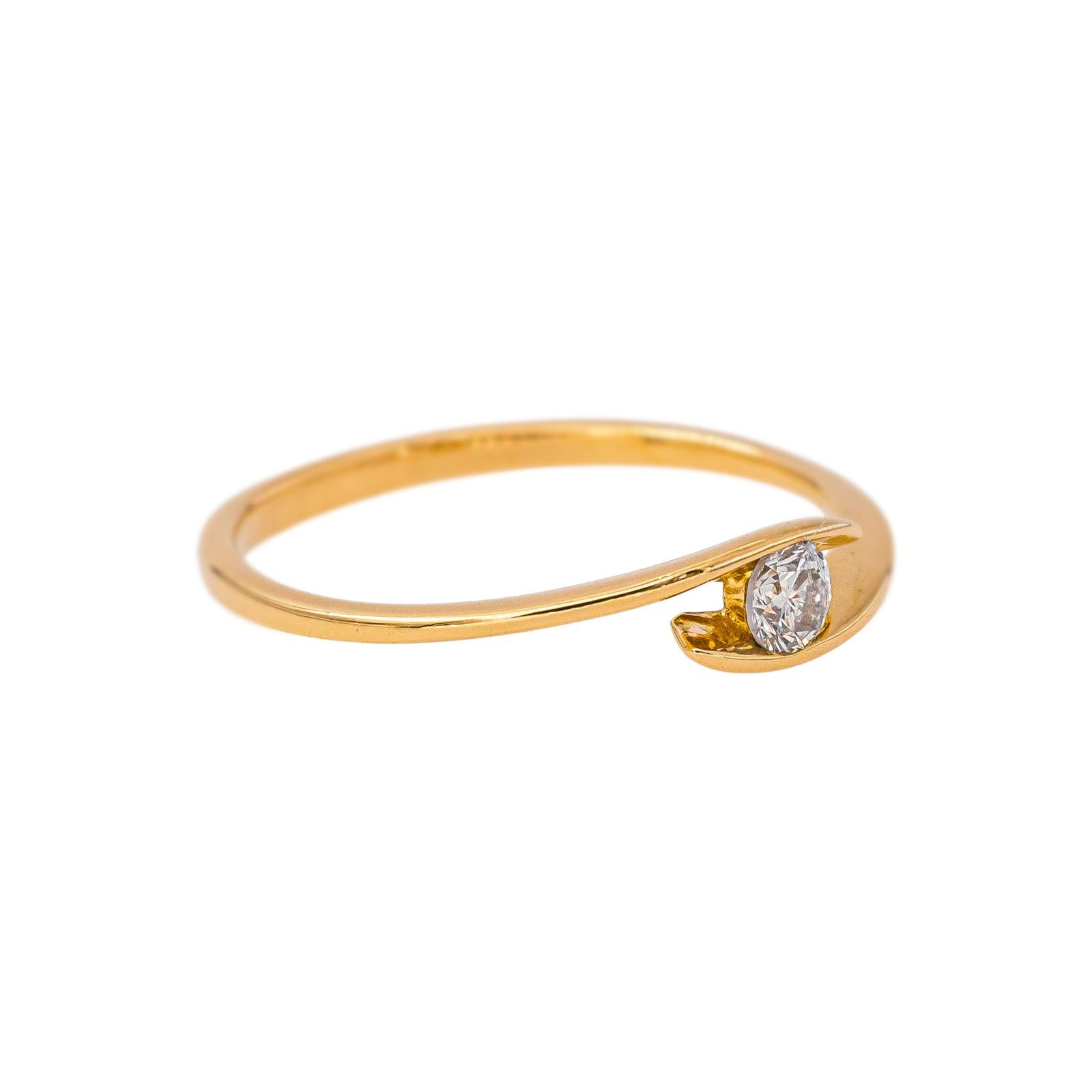 Bague Solitaire Or jaune Diamant