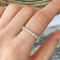 Bague Alliance en or jaune et diamants